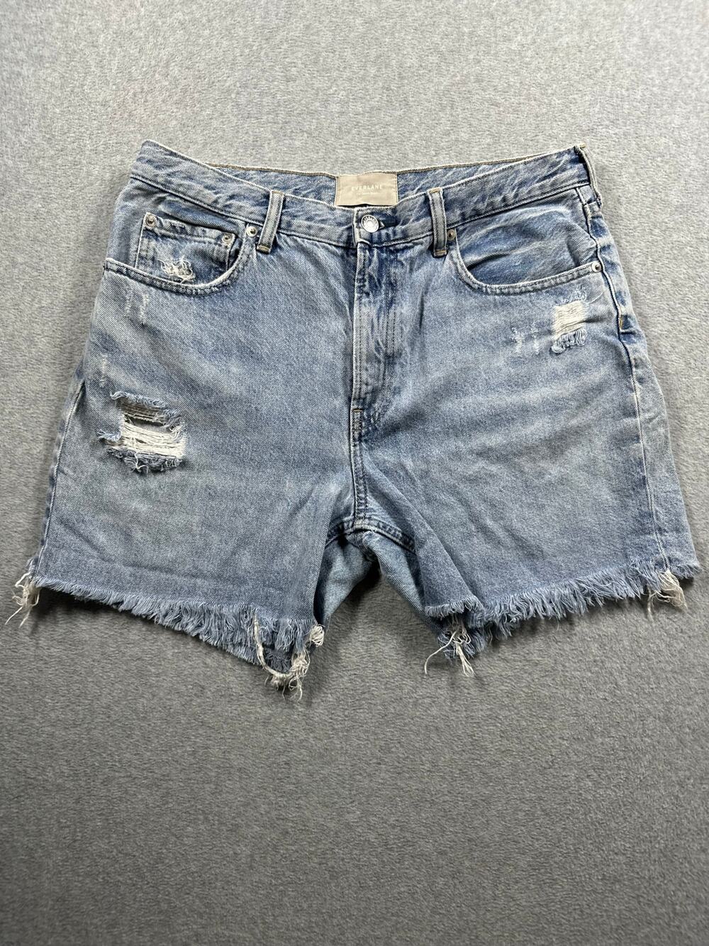 Everlane The Denim Short Women's 30 Distressed Frayed Hem Organic Cotton